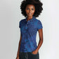 Afro Hibiscus Tropical Women Polo Shirt ShweShwe African Pattern - African Pride
