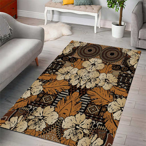 Afro Hibiscus Tropical Area Rug African Pattern - African Pride