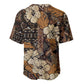 Afro Hibiscus Tropical Baseball Jersey African Pattern - African Pride