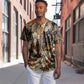Afro Hibiscus Tropical Baseball Jersey African Pattern - African Pride