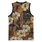 Afro Hibiscus Tropical Basketball Jersey African Pattern - African Pride