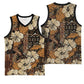 Afro Hibiscus Tropical Basketball Jersey African Pattern - African Pride