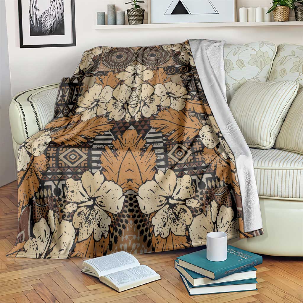 Afro Hibiscus Tropical Blanket African Pattern - African Pride