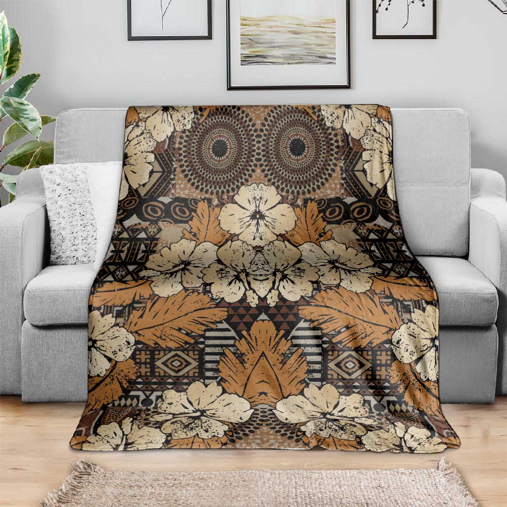 Afro Hibiscus Tropical Blanket African Pattern - African Pride