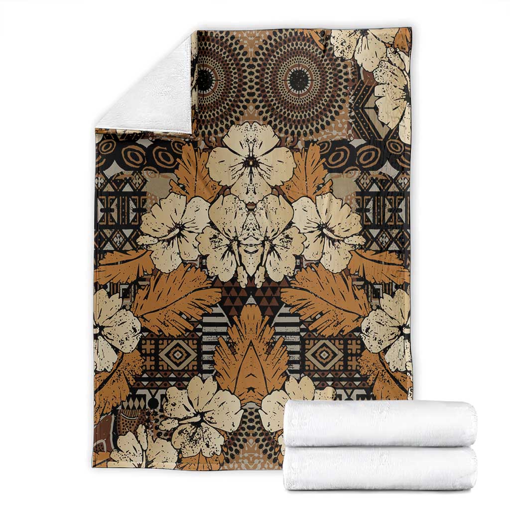 Afro Hibiscus Tropical Blanket African Pattern - African Pride