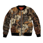 Afro Hibiscus Tropical Bomber Jacket African Pattern - African Pride