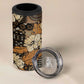 Afro Hibiscus Tropical 4 in 1 Can Cooler Tumbler African Pattern - African Pride