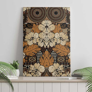 Afro Hibiscus Tropical Canvas Wall Art African Pattern - African Pride