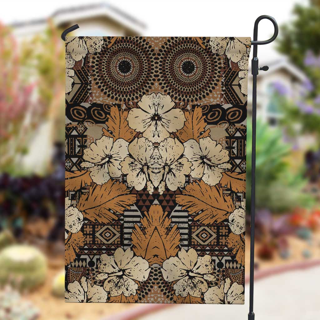 Afro Hibiscus Tropical Garden Flag African Pattern - African Pride