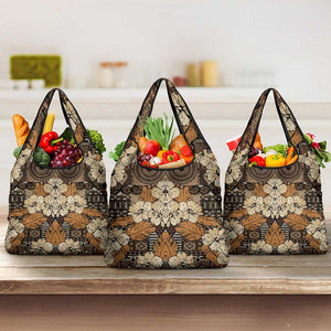 Afro Hibiscus Tropical Grocery Bag African Pattern - African Pride