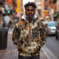 Afro Hibiscus Tropical Hoodie African Pattern - African Pride