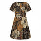 Afro Hibiscus Tropical Kid Short Sleeve Dress African Pattern - African Pride