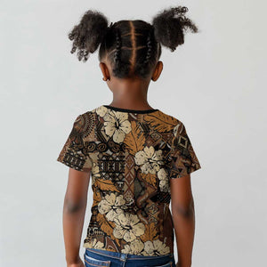 Afro Hibiscus Tropical Kid T shirt African Pattern - African Pride