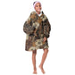 Afro Hibiscus Tropical Kid Wearable Blanket Hoodie African Pattern - African Pride