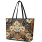 Afro Hibiscus Tropical Leather Tote Bag African Pattern - African Pride