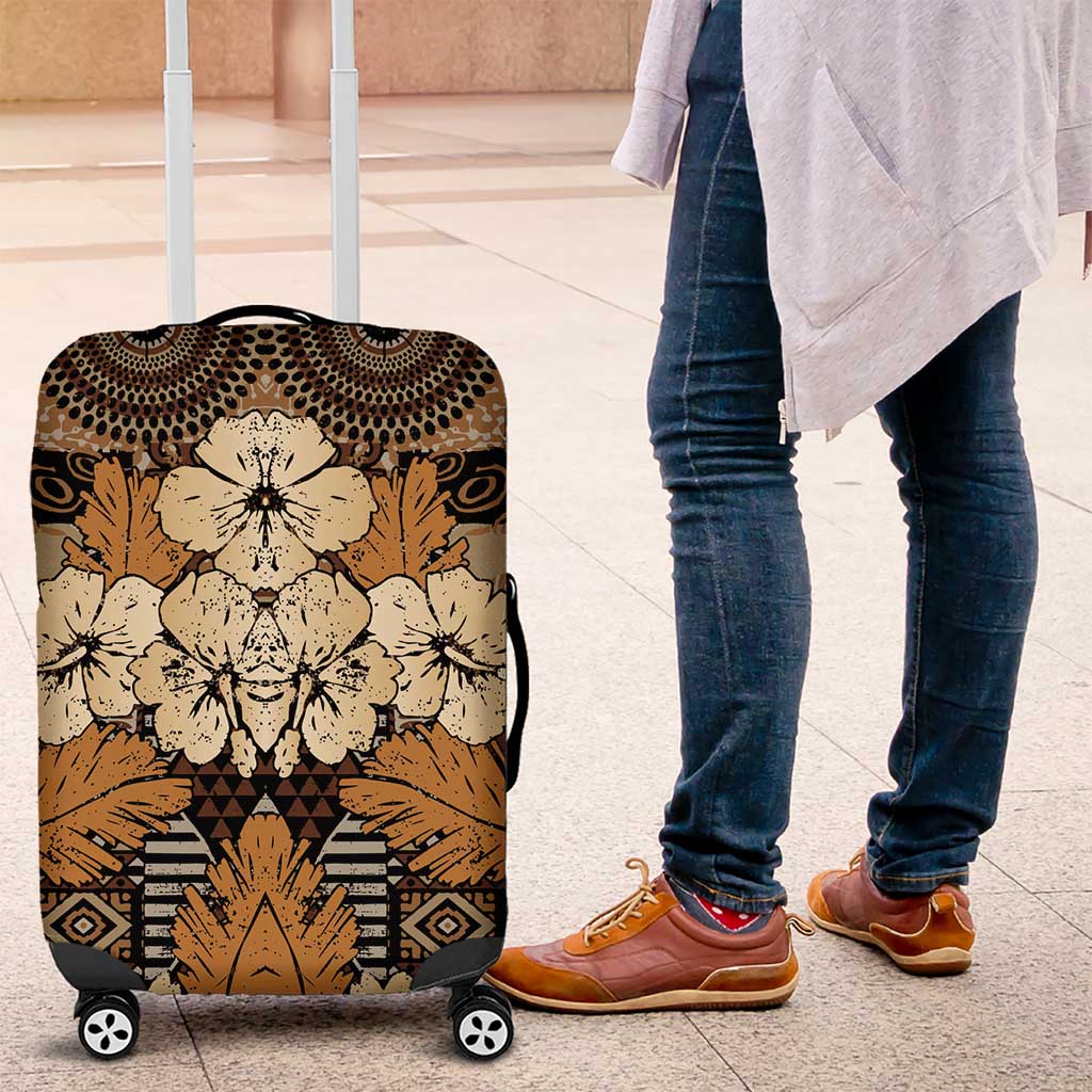 Afro Hibiscus Tropical Luggage Cover African Pattern - African Pride