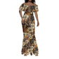 Afro Hibiscus Tropical Mermaid Dress African Pattern - African Pride