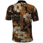 Afro Hibiscus Tropical Polo Shirt African Pattern - African Pride