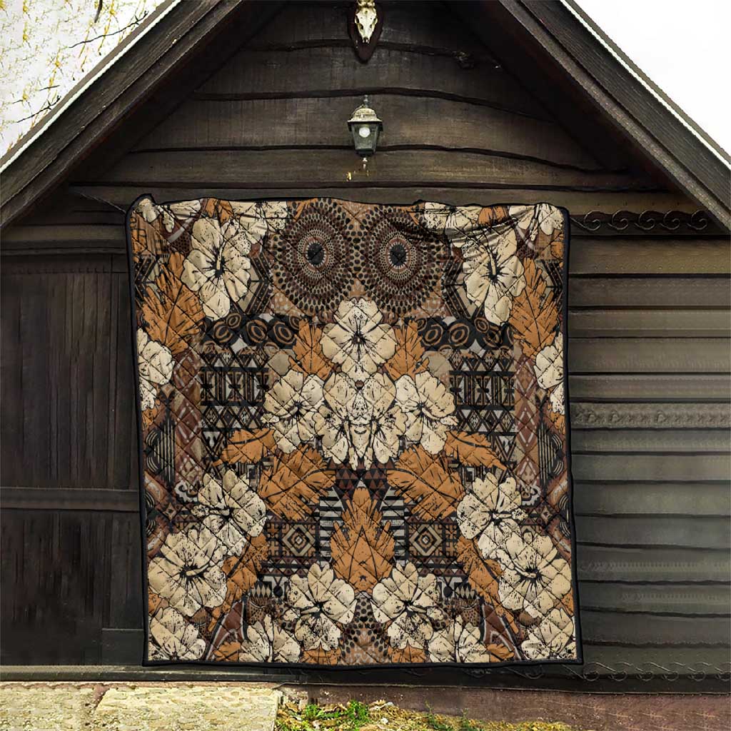 Afro Hibiscus Tropical Quilt African Pattern - African Pride