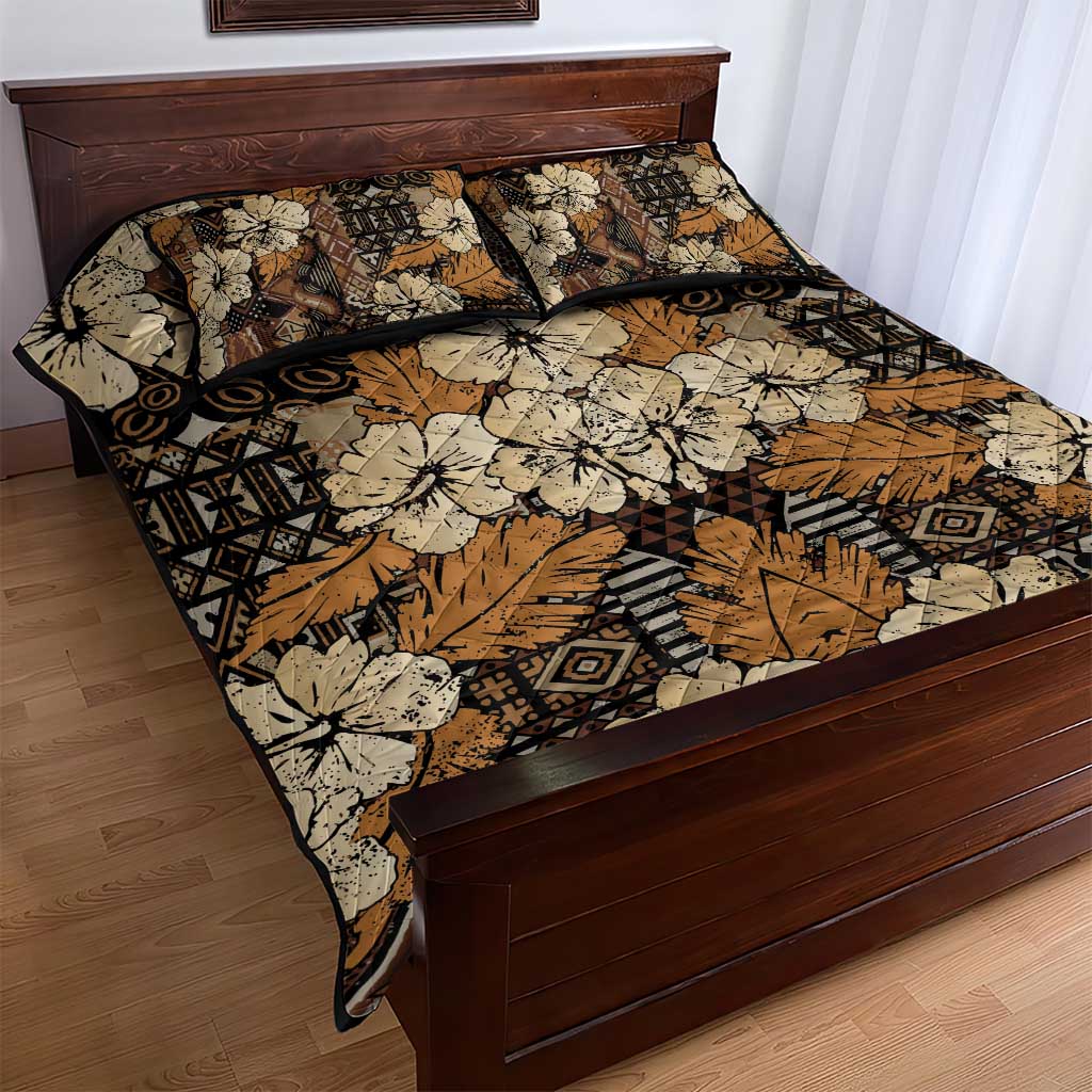 Afro Hibiscus Tropical Quilt Bed Set African Pattern - African Pride