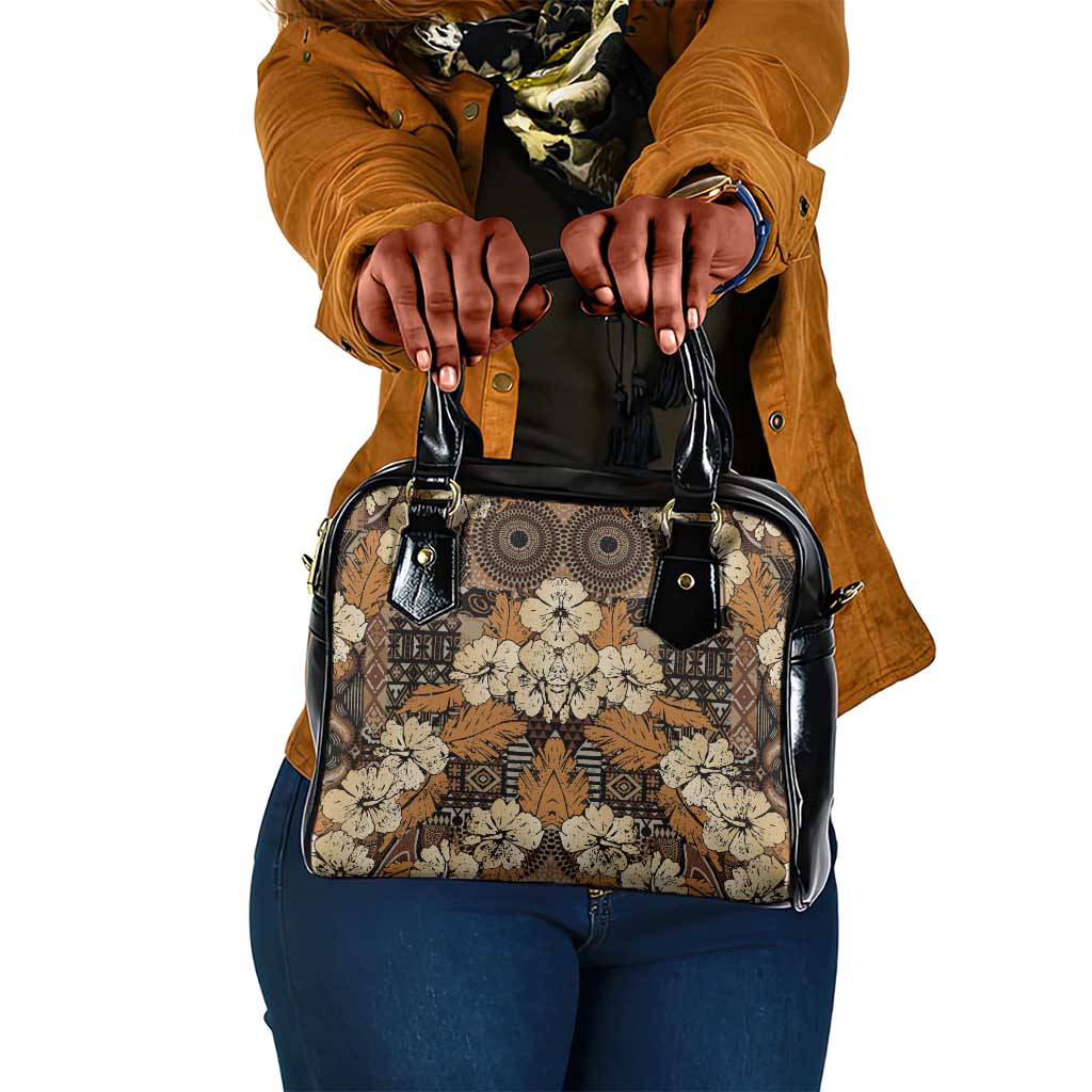 Afro Hibiscus Tropical Shoulder Handbag African Pattern - African Pride