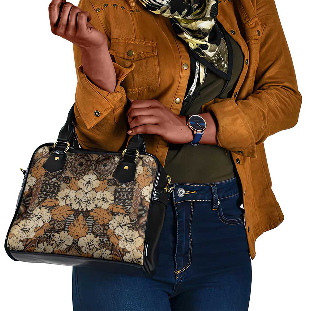 Afro Hibiscus Tropical Shoulder Handbag African Pattern - African Pride