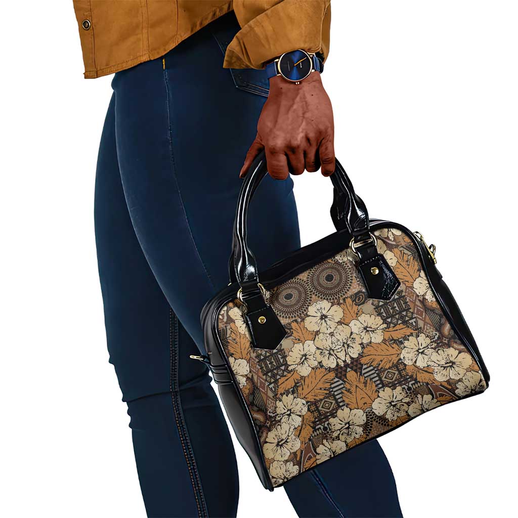 Afro Hibiscus Tropical Shoulder Handbag African Pattern - African Pride