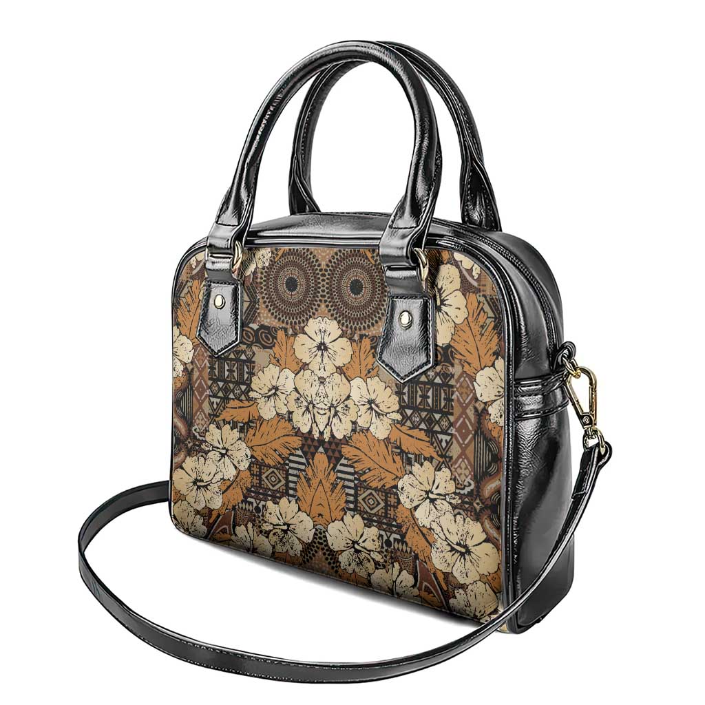 Afro Hibiscus Tropical Shoulder Handbag African Pattern - African Pride