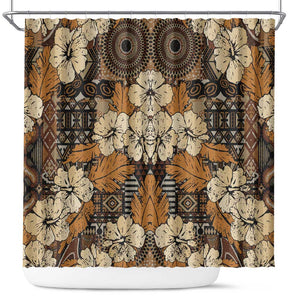 Afro Hibiscus Tropical Shower Curtain African Pattern - African Pride