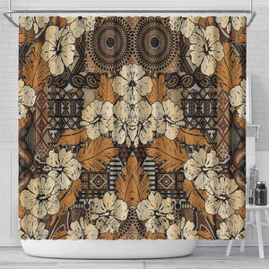 Afro Hibiscus Tropical Shower Curtain African Pattern - African Pride