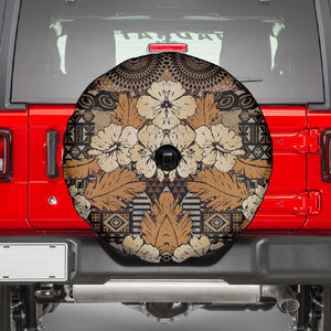 Afro Hibiscus Tropical Spare Tire Cover African Pattern - African Pride