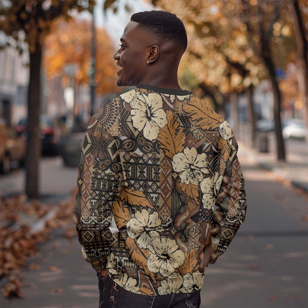 Afro Hibiscus Tropical Sweatshirt African Pattern - African Pride