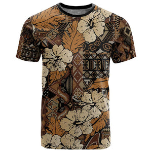 Afro Hibiscus Tropical T shirt African Pattern - African Pride