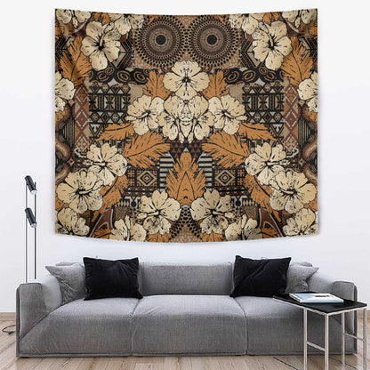 Afro Hibiscus Tropical Tapestry African Pattern - African Pride