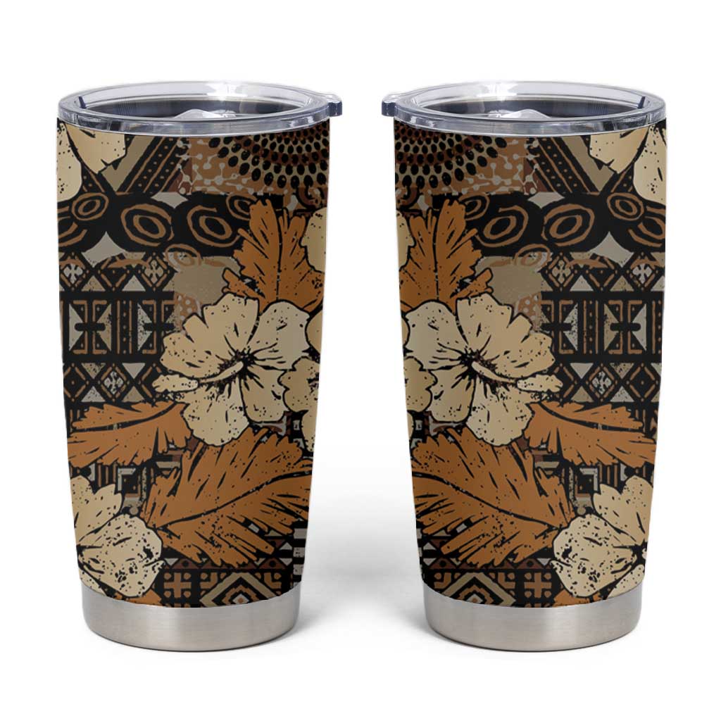 Afro Hibiscus Tropical Tumbler Cup African Pattern - African Pride