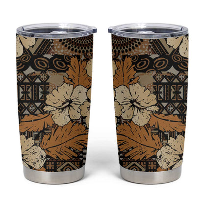 Afro Hibiscus Tropical Tumbler Cup African Pattern - African Pride