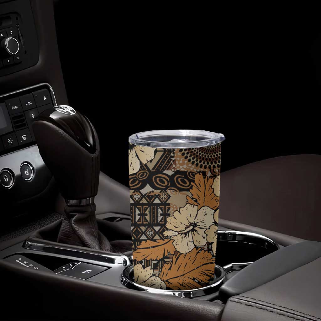 Afro Hibiscus Tropical Tumbler Cup African Pattern - African Pride