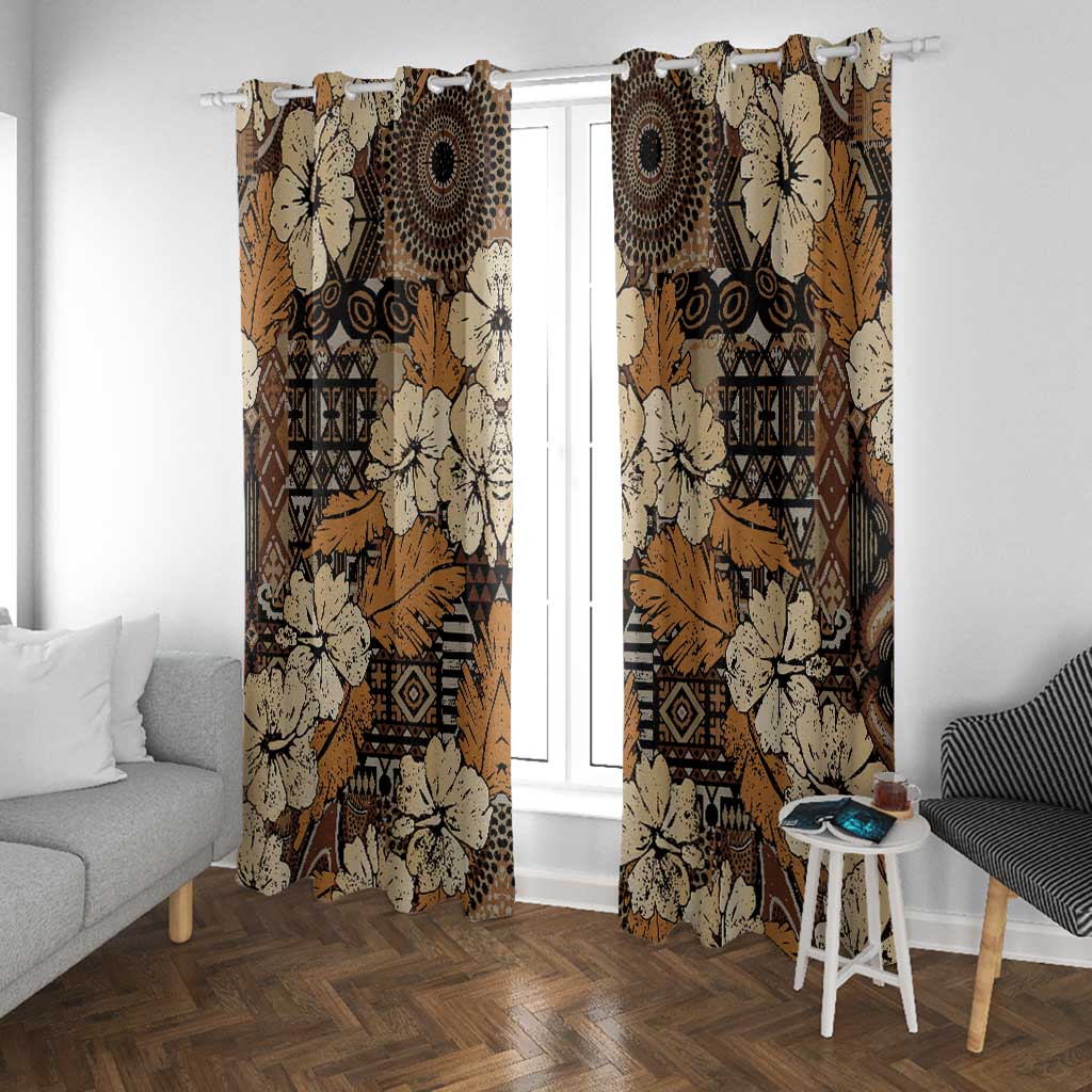 Afro Hibiscus Tropical Window Curtain African Pattern - African Pride
