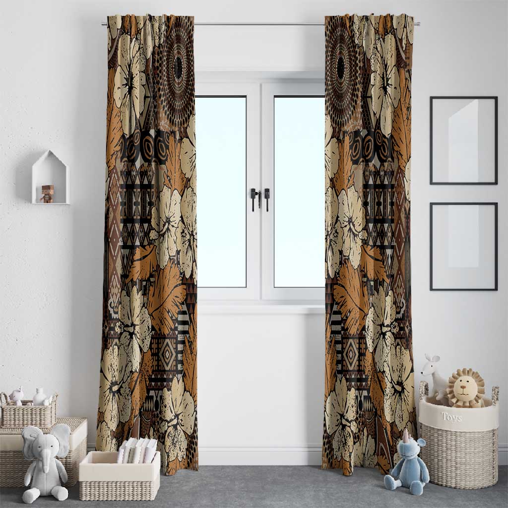 Afro Hibiscus Tropical Window Curtain African Pattern - African Pride
