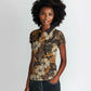 Afro Hibiscus Tropical Women Polo Shirt African Pattern - African Pride