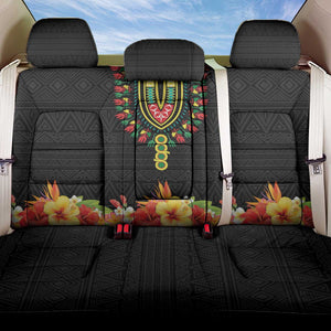 Personalized Afro Hibiscus Tropical Back Car Seat Cover Dashiki African Pattern - African Pride