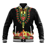 Personalized Afro Hibiscus Tropical Baseball Jacket Dashiki African Pattern - African Pride