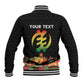 Personalized Afro Hibiscus Tropical Baseball Jacket Dashiki African Pattern - African Pride