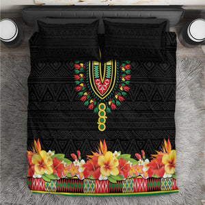 Personalized Afro Hibiscus Tropical Bedding Set Dashiki African Pattern - African Pride
