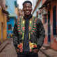 Personalized Afro Hibiscus Tropical Bomber Jacket Dashiki African Pattern - African Pride