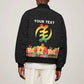 Personalized Afro Hibiscus Tropical Bomber Jacket Dashiki African Pattern - African Pride
