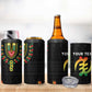 Personalized Afro Hibiscus Tropical 4 in 1 Can Cooler Tumbler Dashiki African Pattern - African Pride