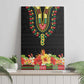 Personalized Afro Hibiscus Tropical Canvas Wall Art Dashiki African Pattern - African Pride