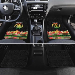 Personalized Afro Hibiscus Tropical Car Mats Dashiki African Pattern - African Pride