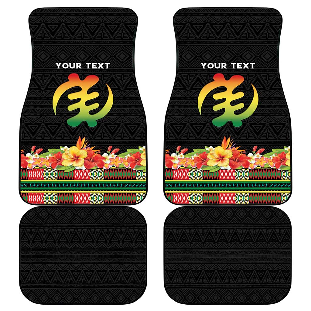 Personalized Afro Hibiscus Tropical Car Mats Dashiki African Pattern - African Pride